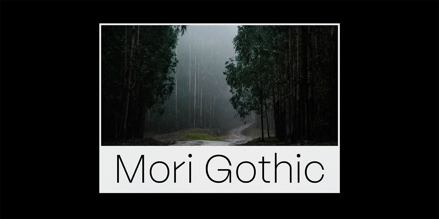 Пример шрифта Mori Gothic Light